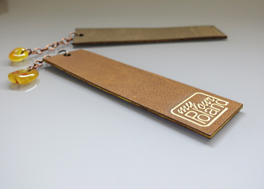 bookmarks – a natural Baltic amber and ecological leather